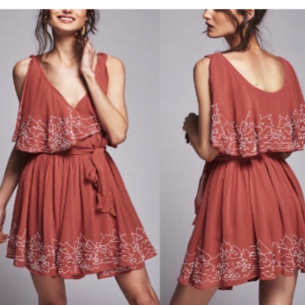Free people mini wrap dress
